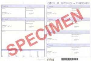 ITP 5 specimen cartea autotvehiculului - cartea masinii
